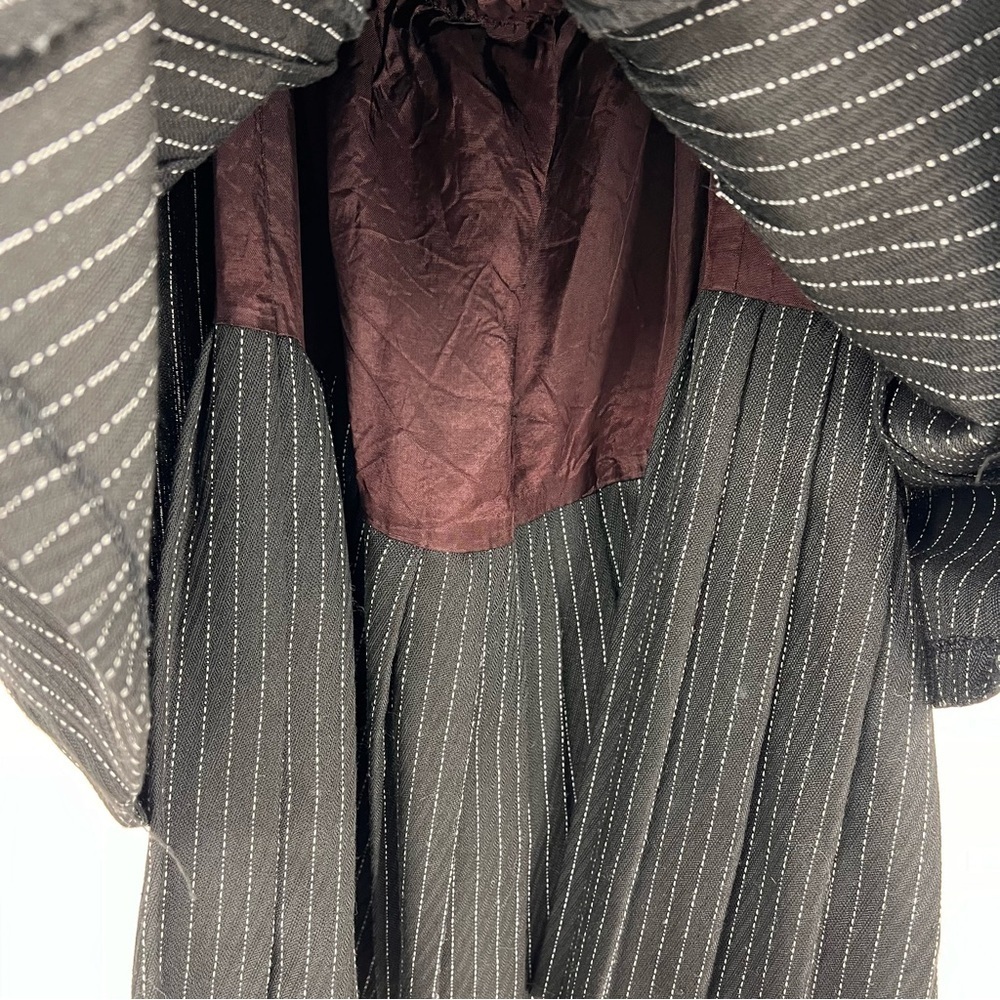 Zara By Justine Y2K Vintage Pinstripes Career Work Pleated Skirt Suit Set Sz 3/4 - Picture 5 of 8